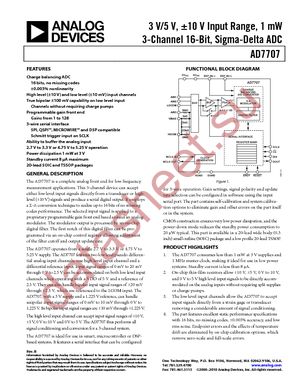 AD7707BRUZ-REEL datasheet  